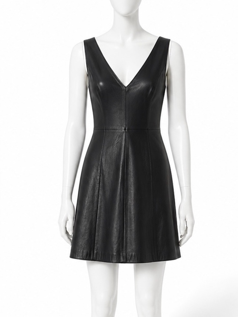 Black leather sleeveless dress Very good condition